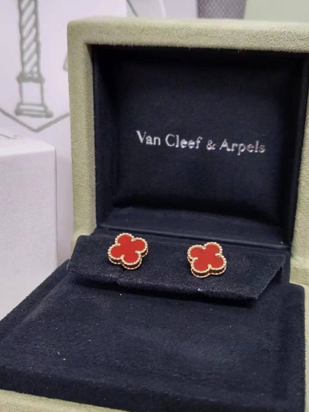 Van Cleef & Arpels Red Earrings